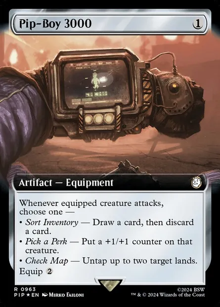 Pip-Boy 3000, carte Magic PIP 963 — extension Fallout