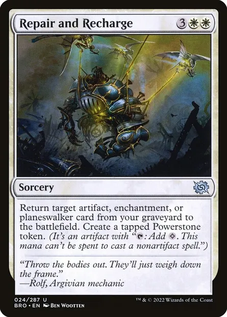 Repair and Recharge, Magic card BRO 24 — The Brothers' War set