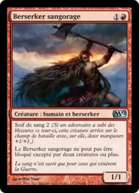Berserker sangorage, carte Magic M12 156 — extension Magic 2012