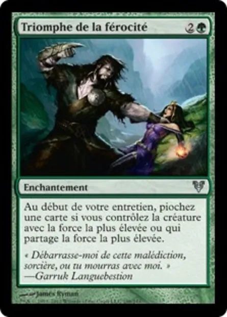 Triomphe de la férocité, carte Magic AVR 198 — extension Avacyn ressuscitée
