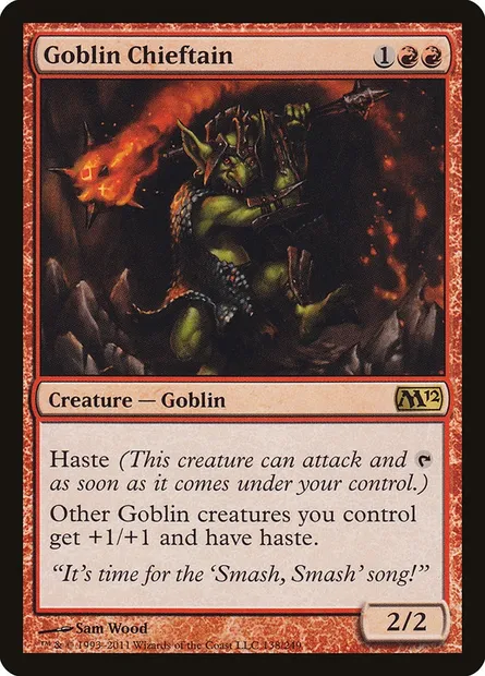 Goblin Chieftain, Magic card M12 138 — Magic 2012 set