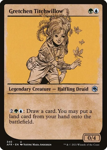 Gretchen Titchwillow, Magic card AFR 340 — Adventures in the Forgotten Realms set