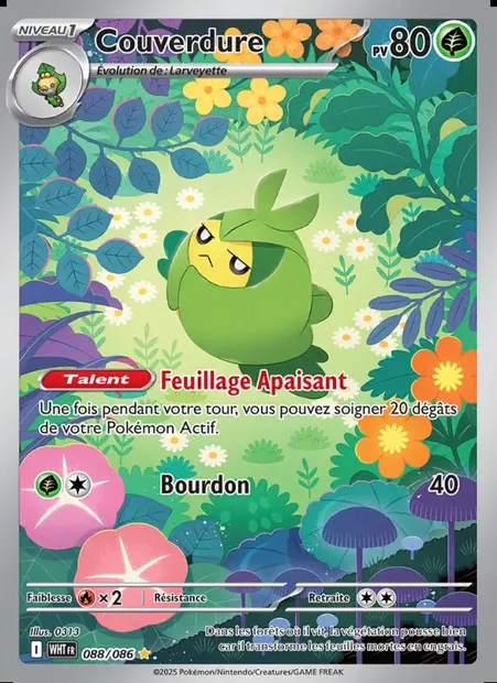 Couverdure, carte Pokémon WHT 088 — extension Flamme Blanche