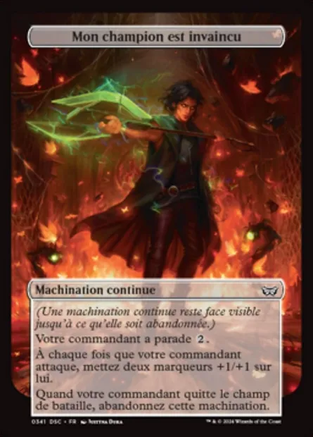 Mon champion est invaincu, carte Magic DSC 341 — extension Duskmourn: House of Horror Commander