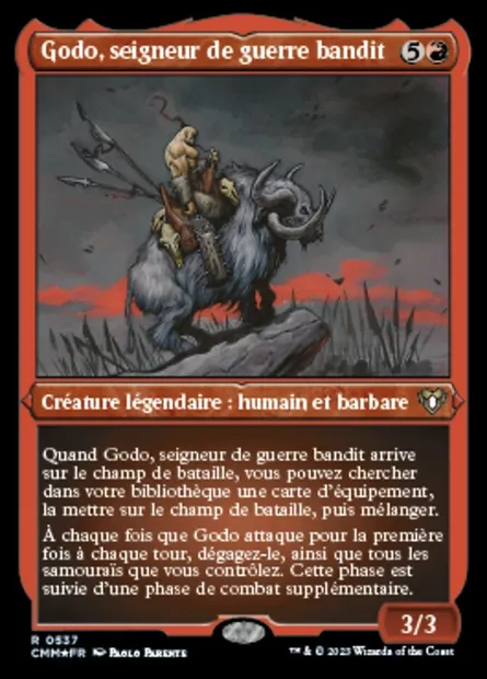 Godo, seigneur de guerre bandit, carte Magic CMM 537 — extension Commander Masters
