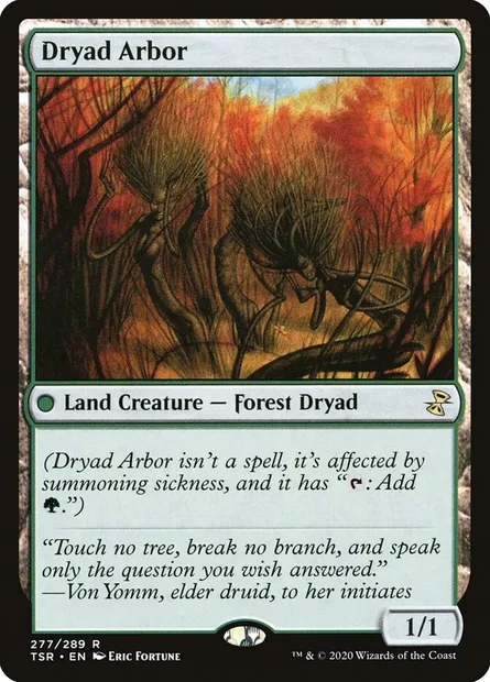 Dryad Arbor, Magic card TSR 277 — Time Spiral Remastered set