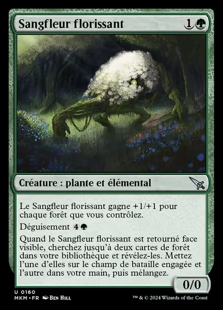 Sangfleur florissant, carte Magic MKM 160 — extension Murders at Karlov Manor