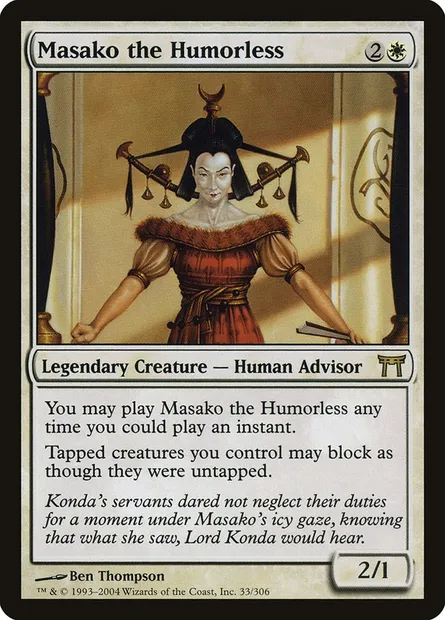Masako la taciturne, carte Magic CHK 33 — extension Guerriers de Kamigawa