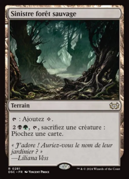 Sinistre forêt sauvage, carte Magic DSC 281 — extension Duskmourn: House of Horror Commander
