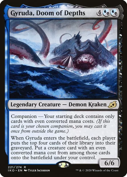 Gyruda, Doom of Depths, Magic card IKO 221 — Ikoria: Lair of Behemoths set
