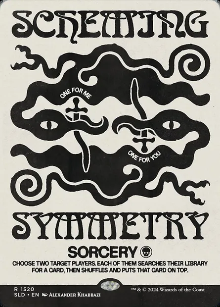 Symétrie sournoise, carte Magic SLD 1520 — extension Secret Lair Drop