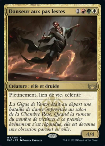 Danseur aux pas lestes, carte Magic SNC 188 — extension Les rues de la Nouvelle-Capenna