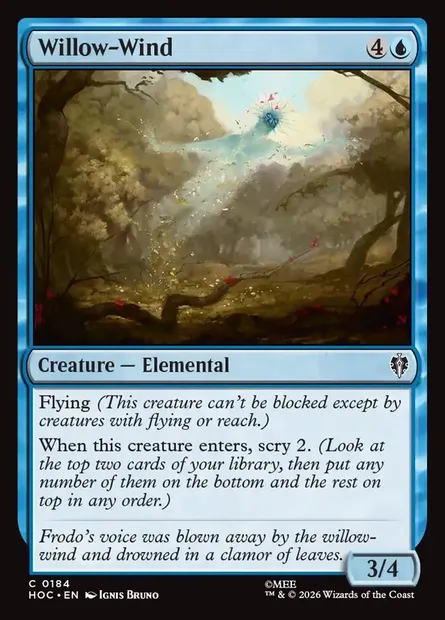 Willow-Wind, Magic card HOC 184 — The Hobbit Eternal set