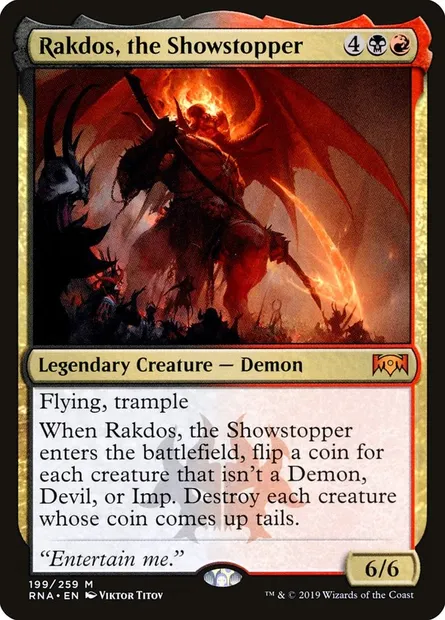 Rakdos, the Showstopper, Magic card RNA 199 — Ravnica Allegiance set