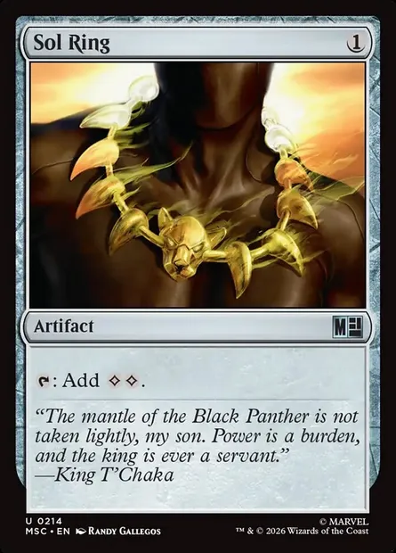 Sol Ring, Magic card MSC 214 — Marvel Super Heroes Commander set