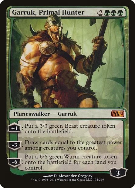 Garruk, Primal Hunter, Magic card M12 174 — Magic 2012 set