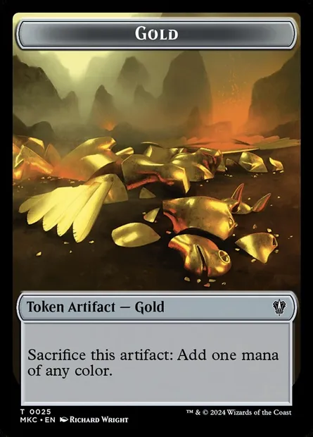 Gold, Magic card TMKC 25 — Murders at Karlov Manor Commander Tokens set