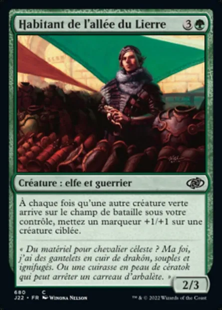 Habitant de l'allée du Lierre, carte Magic J22 680 — extension Jumpstart 2022