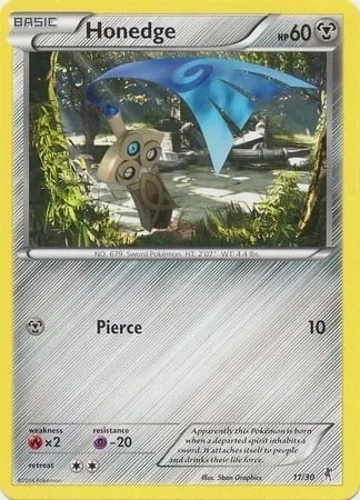 Honedge, Pokémon card TK7A 011 — XY Trainer Kit: Bisharp set