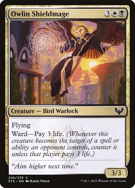 Owlin Shieldmage, Magic card STX 210 — Strixhaven: School of Mages set