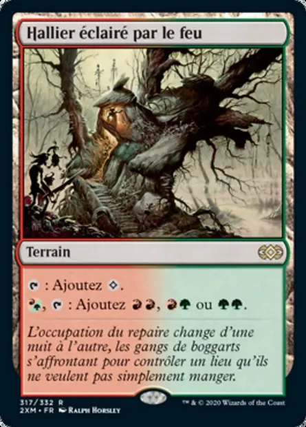 Hallier éclairé par le feu, carte Magic 2XM 317 — extension Double Masters