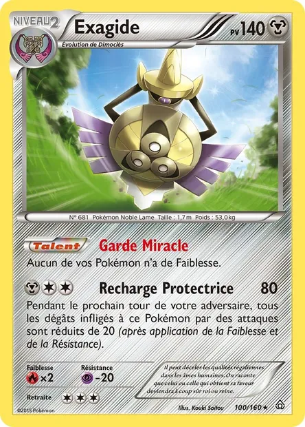 Exagide, carte Pokémon PRC 100 — extension Primo-Choc