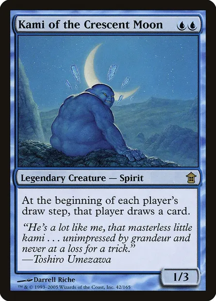 Kami du croissant de lune, carte Magic SOK 42 — extension Libérateurs de Kamigawa