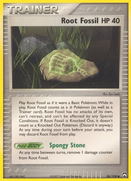 Root Fossil, Pokémon card PK 86 — Power Keepers set