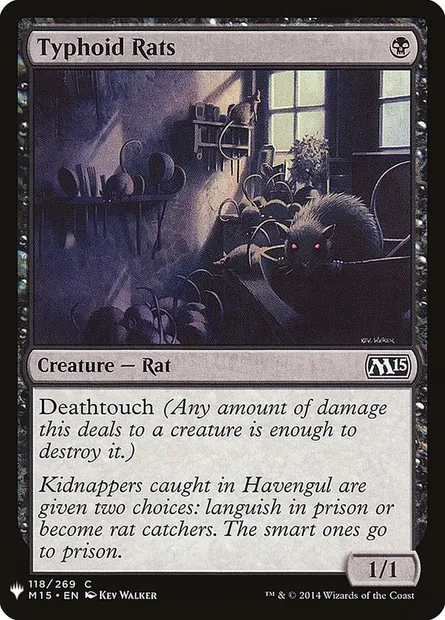 Typhoid Rats, Magic card PLST M15-118 — The List set