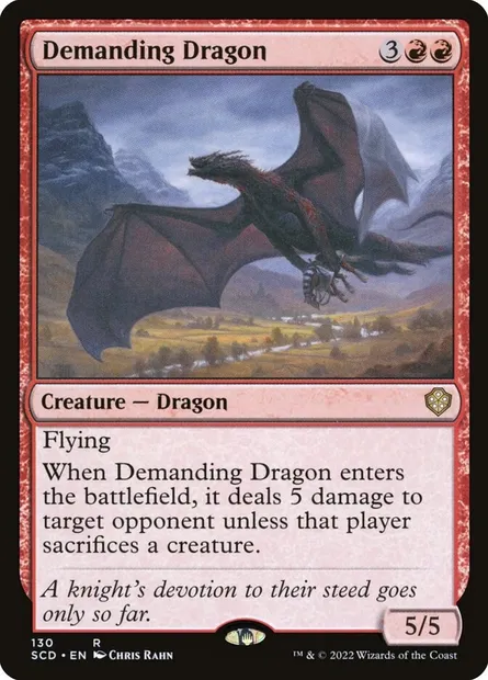 Dragon exigeant, carte Magic SCD 130 — extension Starter Commander Decks