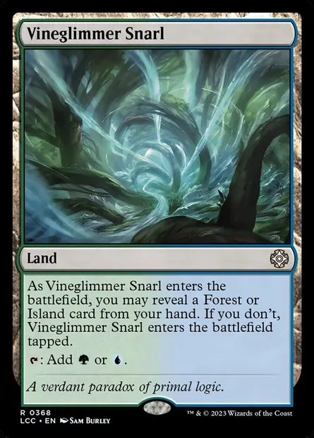 Vineglimmer Snarl, Magic card LCC 368 — The Lost Caverns of Ixalan Commander set