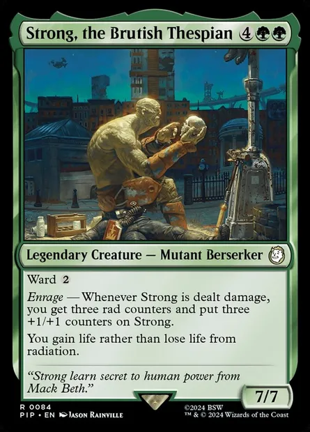 Strong, the Brutish Thespian, Magic card PIP 84 — Fallout set
