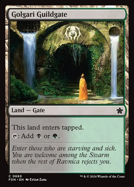 Golgari Guildgate, Magic card FDN 689 — Foundations set