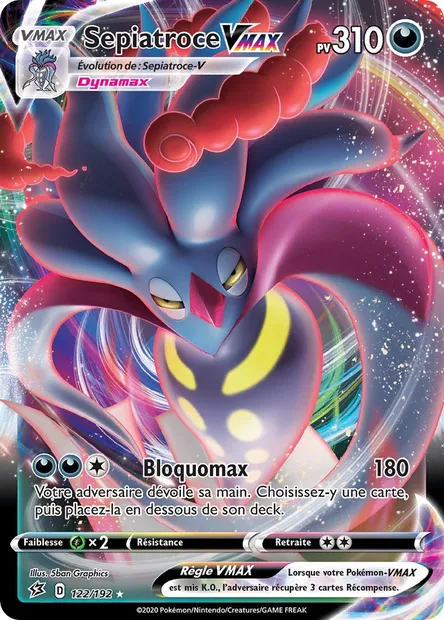 Sepiatroce VMAX, carte Pokémon RCL 122 — extension Clash des Rebelles