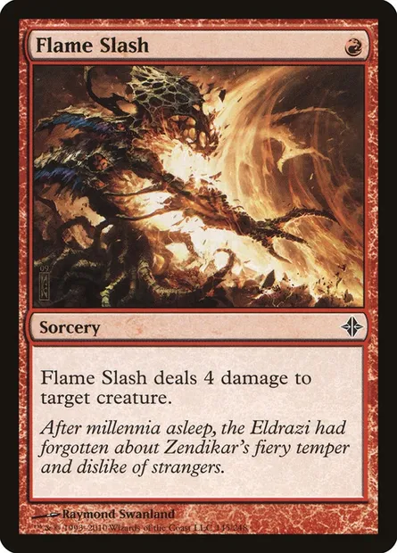Flame Slash, Magic card ROE 145 — Rise of the Eldrazi set