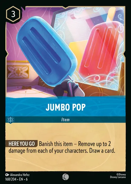 Jumbo Pop, Disney Lorcana card CH6-168 — Azurite Sea set