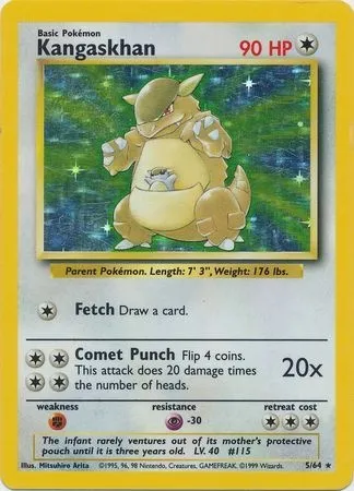 Kangaskhan, Pokémon card ERR 005 — Pokémon Misprints set