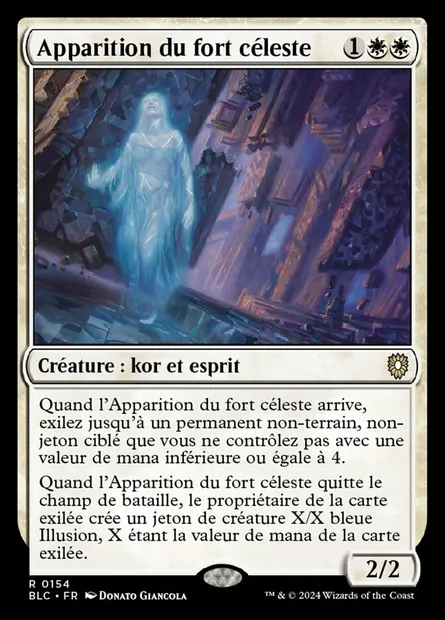 Apparition du fort céleste, carte Magic BLC 154 — extension Bloomburrow Commander