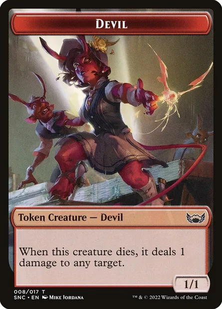 Devil, carte Magic TSNC 8 — extension Streets of New Capenna Tokens