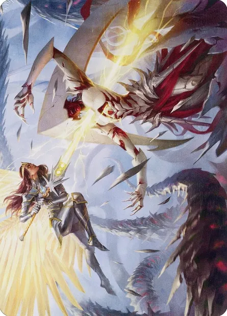 Elspeth's Smite // Elspeth's Smite, carte Magic AMOM 5 — extension March of the Machine Art Series