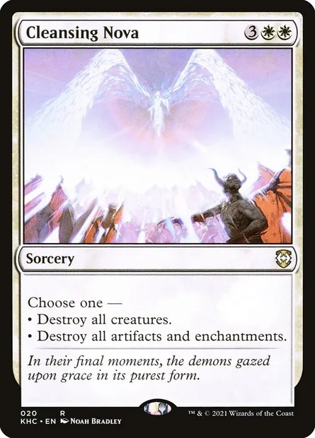 Cleansing Nova, Magic card KHC 20 — Kaldheim Commander set