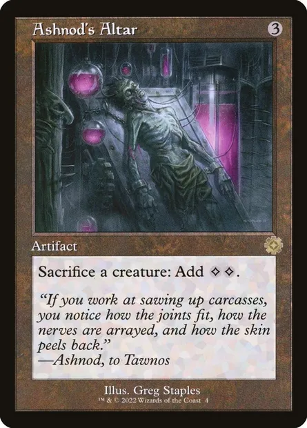 Ashnod's Altar, Magic card BRR 4 — The Brothers' War Retro Artifacts set