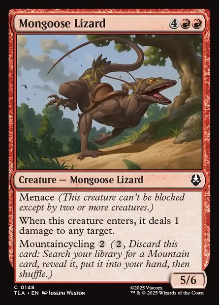 Mongoose Lizard, Magic card TLA 148 — Avatar: The Last Airbender set