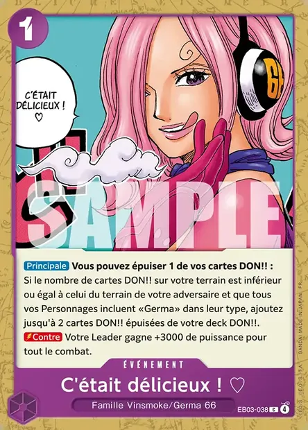 C'était délicieux ! ♡, carte One Piece EB03-038 — extension ONE PIECE HEROINES EDITION