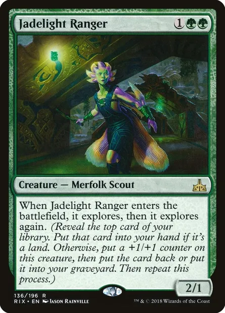 Jadelight Ranger, Magic card RIX 136 — Rivals of Ixalan set