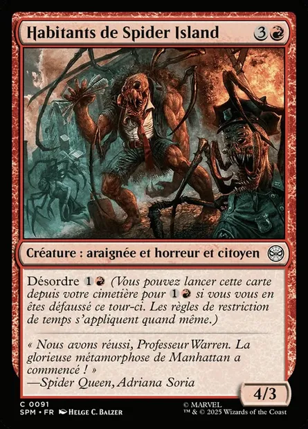 Habitants de Spider Island, carte Magic SPM 91 — extension Marvel's Spider-Man