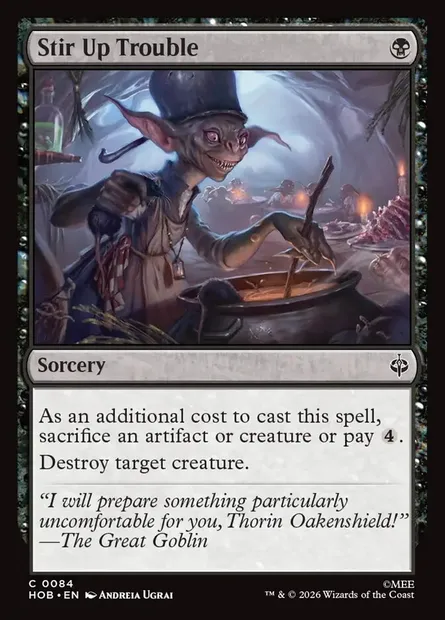 Stir Up Trouble, Magic card HOB 84 — The Hobbit set