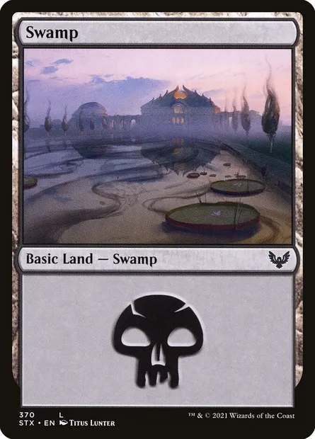 Swamp, Magic card STX 370 — Strixhaven: School of Mages set