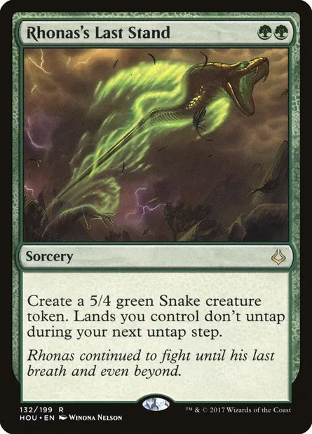Rhonas's Last Stand, Magic card HOU 132 — Hour of Devastation set