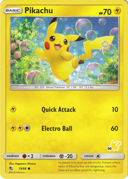 Pikachu, Pokémon card BA20 019p-30 — Battle Academy 2020 set